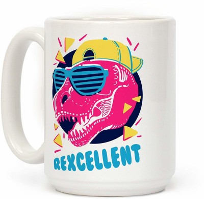 RADANYA Rexcellent Dinosaur Travel Home Tea Coffee Cup For Gifts MUG3173 Ceramic Coffee Mug(350 ml)