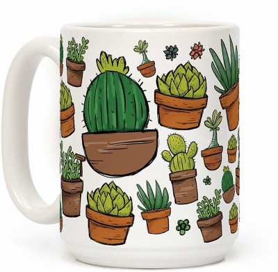 RADANYA Succulent Cup Water Tea Coffee Milk Cup Gift MUG3153 Ceramic Coffee Mug(350 ml)