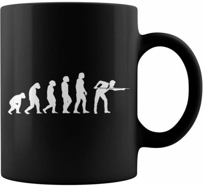 RADANYA Snooker Evolution Coffee Funny Tea Gift Cup BMUG276 Ceramic Coffee Mug(350 ml)
