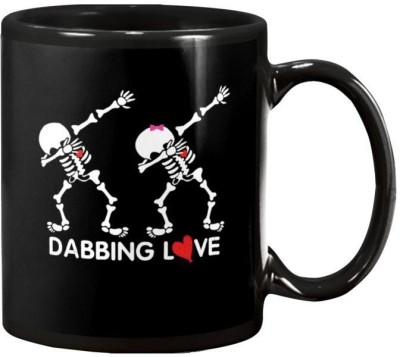 RADANYA Halloween Dabbing Skeleton Shirt Funny Coffee Gift BMUG022 Ceramic Coffee Mug(350 ml)