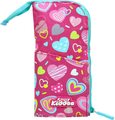 smily kiddos 1 Heart Art Polyester Pencil Box(Set of 1, Pink)