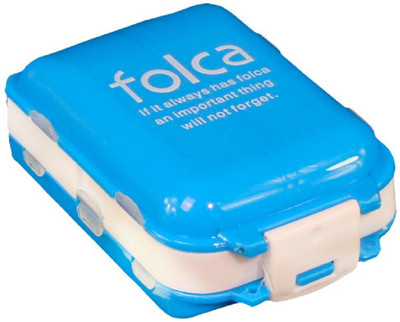 

Folca 7 Day Small 8 Compartment Medicine Tablet Holder Organizer (Multi Color) Pill Box(Blue, White)