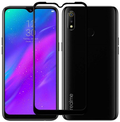 Ridhaniyaa Edge To Edge Tempered Glass for Realme 3, Vivo Y93(Pack of 1)