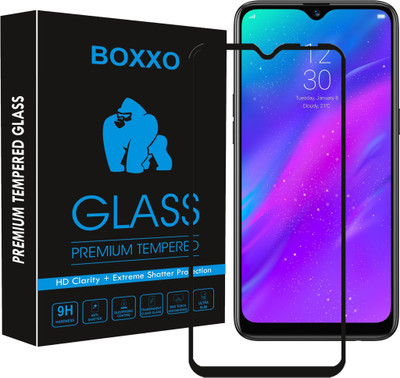Boxxo Edge To Edge Tempered Glass for Realme 3, Vivo Y93(Pack of 1)