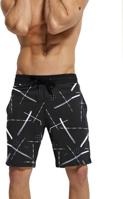 TRIPR Printed Men Black Regular Shorts