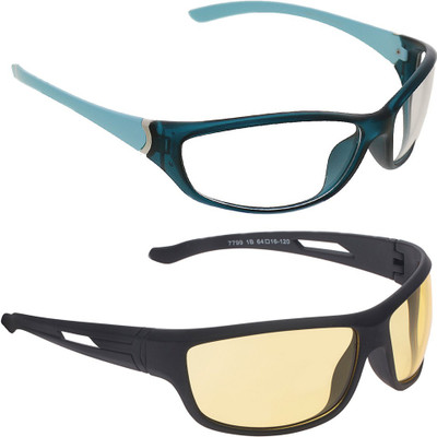 

Vast New Day And Night Vision Driving Plus Summer Special Cricket Goggles(Yellow), Multicolor