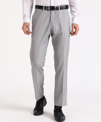 MARKS & SPENCER Slim Fit Men Grey Trousers