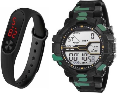 Giffemans New Digital Military Blue Combo Watch - For Boys Watch - For Boys Digital Watch  - For Men