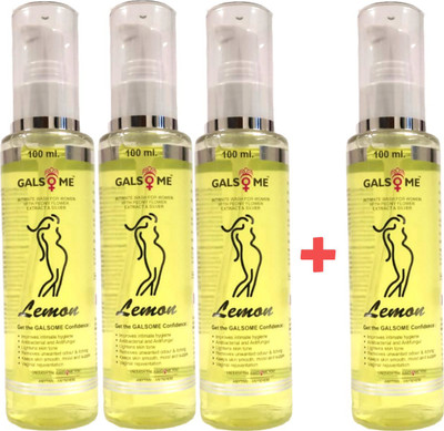

GALSOME Lemon Flavor Intimate Wash for Women with Silver (Buy 3 Get 1) Feminine Hygiene Care Intimate Wash(400 ml, Pack of 4)