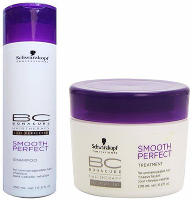 

Schwarzkopf Professional BC Smooth Perfect Combo (Shampoo 250ml & Treatment 200ml)- For Unmanageable Hair(Set of 2)