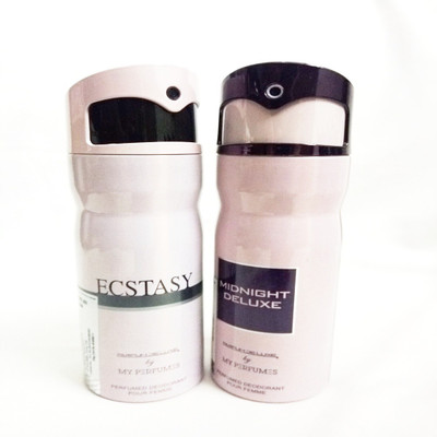 

PARFUMDELUXE ECSTASY AND MIDNIGHT DELUXE Deodorant Spray - For Women(400 ml, Pack of 2)