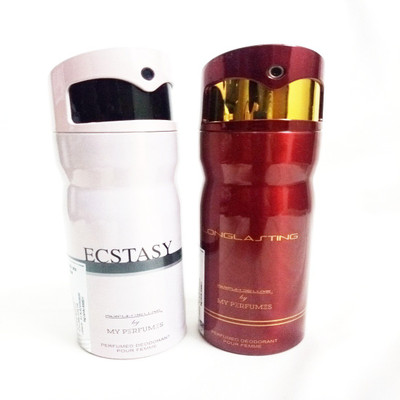 

PARFUMDELUXE ECSTASY AND LONG LASTING Deodorant Spray - For Women(400 ml, Pack of 2)