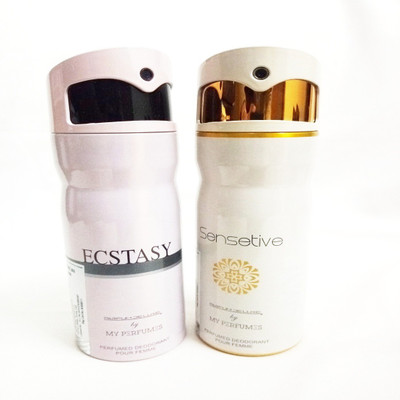 

PARFUMDELUXE ECSTASY AND SENSETIVE Deodorant Spray - For Women(400 ml, Pack of 2)