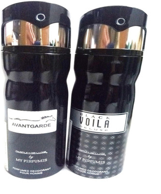 

PARFUMDELUXE AVANTGARDE AND BLACK VOILA DELUXE Deodorant Spray - For Men(400 ml, Pack of 2)