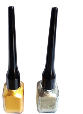 

Beautyhub glossy liquid liner hd quality waterprrof longlasting golden silver 10 g(golden, silver)