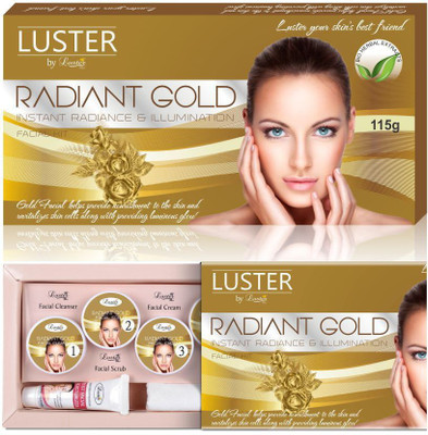 

Luster Radiant Gold Facial Kit for Skin Illumination (New Pack) 115 g