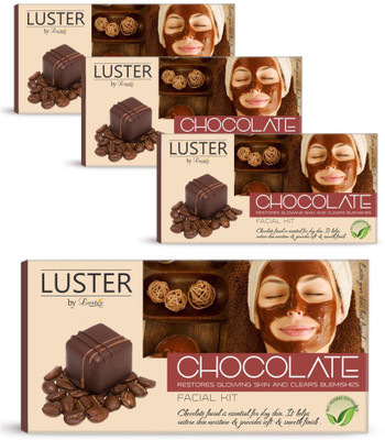 

Luster Chocolate Facial Kit for Nourishing Glow 115 g(Set of 4)