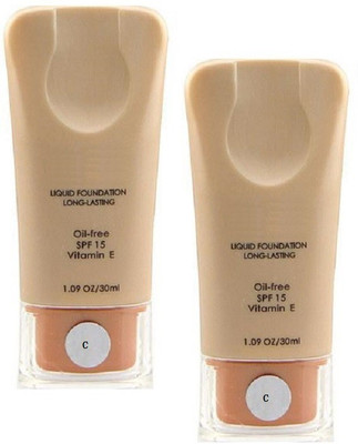 

ADJD DOUBLE DHAMAKA PACK OF OIL CONTROL LONG LASTING VITAMIN E ENRICHED FOUNDATION WITH SPF Foundation(GOLDEN BEIGE)