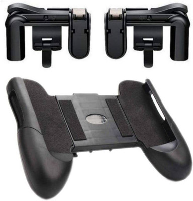 

RFV1 PUBG Mobile Game Controller Holder Stand Joypad and 1 Pair Gaming Trigger Fire Button Aim Key Gaming Accessory Kit(Black, For Android, iOS)