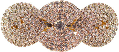 Golden Peacock Gold Embellished French Barrette Clip For Women Hair Pin(Gold)