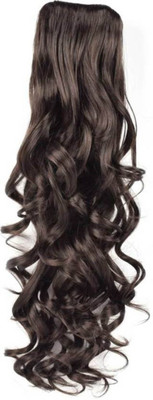 

CRIBE Stylish Ribbon Ponytail Curly Brown Hair Extension