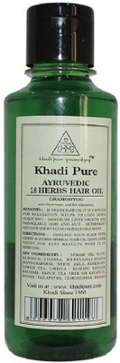 

Khadi Pure Herbal Ayurvedic 18 Herbs Hair Oil - 210ml Hair Oil(210 ml)