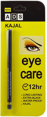 ADS Waterproof Kajal for Extra Black long lasting Eye Care(Black)