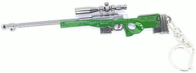 Rexter Pubg 3D Metal Body Props AWM415A1 Magnum Gun (120mm) Length Key Chain