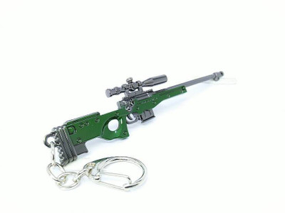 Rexter Pubg AWM415A1 Magnum Gun 3D Metal Body Props 120mm Length Key Chain
