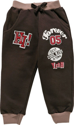 Teddy Track Pant For Boys(Brown, Pack of 1)