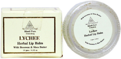 

Khadi Pure Herbal Lychee Lip Balm - 10g(Pack of: 1, 10 g)