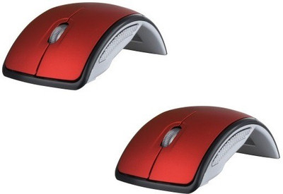 

SUREELEE Set Of 2 2.4Ghz Foldable ARC Wireless Optical Gaming Mouse(2.4GHz Wireless, Red)