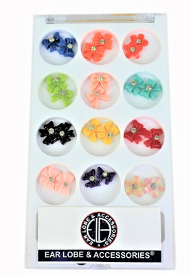 

Ear Lobe & Accessories Mirror color Plastic Bow With Stone Nail Art Decoration (Designe May Vary)(Multicolour)