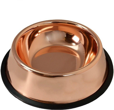 

Pets Empire Bronze Dog Bowl Copper Cat Food Water, Dishwasher Safe Pet Feeder Prevents from Wastage, 700ml Capacity (Red) Round Steel Pet Bowl(700 ml Clear)