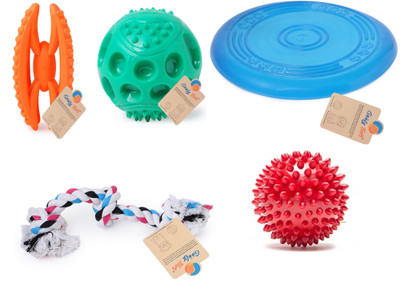 

Goofy Tails Natural Rubber Chew,Teething Toys,Interactive,Dog Chew Combo for Small|Medium Dog Toys Rubber Chew Toy For Dog