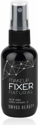 

Swiss Beauty Long Lasting Natural Makeup Fixer Spray With Aloe Vera & Vitamin - E Primer - 50 ml(Transparent)