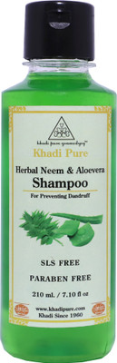 

Khadi Pure Herbal Neem & Aloevera Shampoo SLS-Paraben Free - 210ml(210 ml)