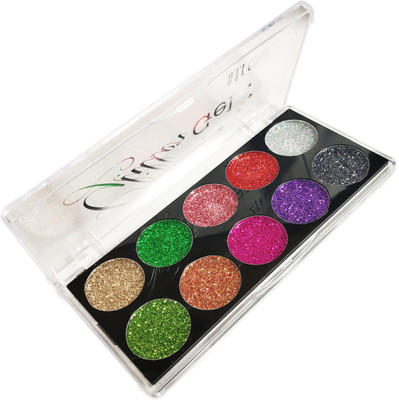 

s.f.rcolor Imported-Amazing-girl-pro-10-gel Color Glitter+ Eyeshadow Palette ( Multicolor)6986-01(multicolor)