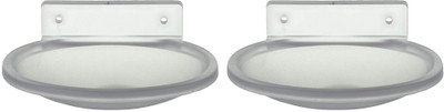 

Epraiser ABS Unbreakable EZ-137 Oval Single Soap Dish ( Pack of 2 )(Clear, White)