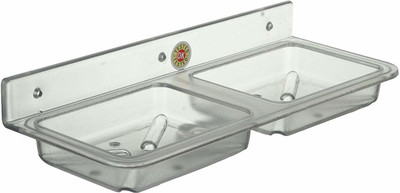 

Epraiser ABS Unbreakable EZ-139 Square Double Soap Dish(Clear, White)