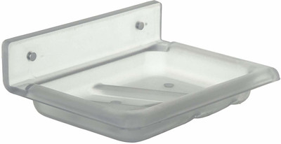 Epraiser ABS Unbreakable EZ-137 Square Single Soap Dish(Clear, White)