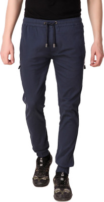 Plus91 Slim Fit Men Blue Trousers