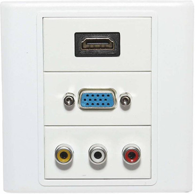 

Edio2Ezone TV-out Cable Multimedia Wall Socket Face Plate Cable(White, For TV)