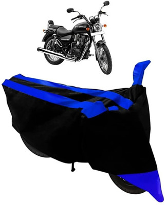 KAROBAR Two Wheeler Cover for Royal Enfield(Thunderbird 500, Black, Blue)