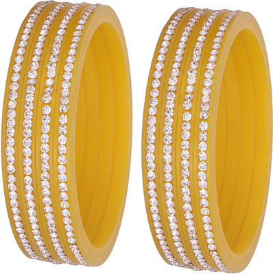 NMII Plastic Zircon Bangle Set(Pack of 8)