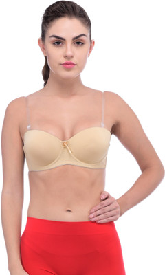 TOMKOT Women Push-up Lightly Padded Bra(Beige)