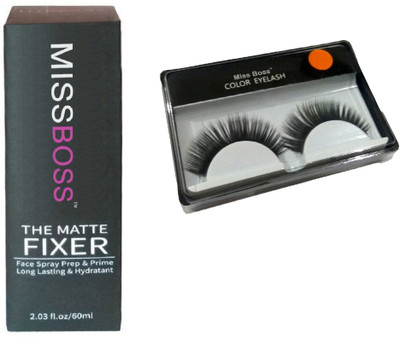 

Miss Boss eyelashes and hb matte fixer Primer - 60 ml combo(Set of 2)