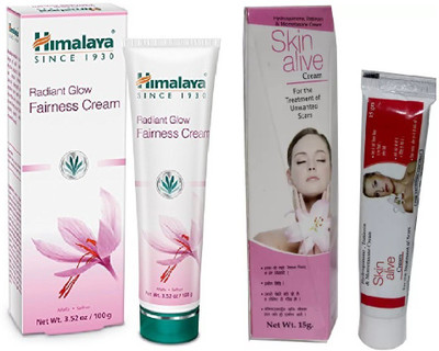 

Himalaya Natural Glow Fairness with Skin Alive Treatment of Unwanted Scars Fairness Cream(Set of 2)