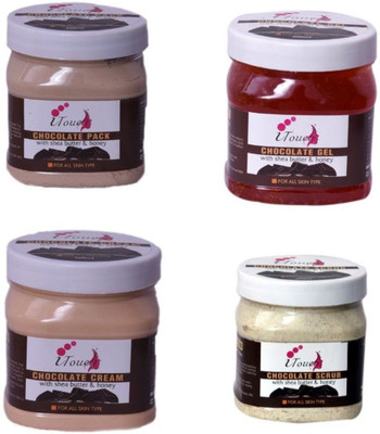 

I TOUCH HERBAL ORGANIC HERBAL CHOCOLATE BUTTER AND HAUNY SCURB, FACE PACK, GEL , AND BODY FACE CREAM COMBO KIT(Set of 4)