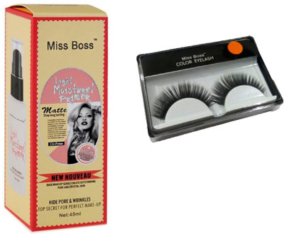 

Miss Boss eyelashes and Matte Long Lasting Primer - 45 ml combo(Set of 2)